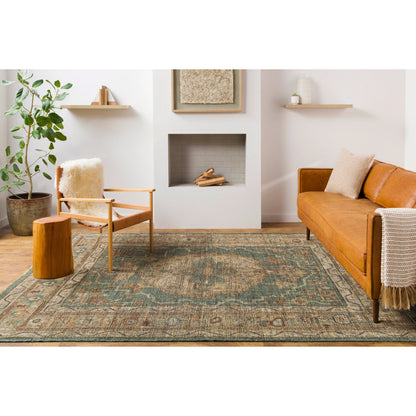 Reign REG-2304 Rug by Surya in dark green, beige, dusty sage, charcoal, tan. Made from unique in a unique style.