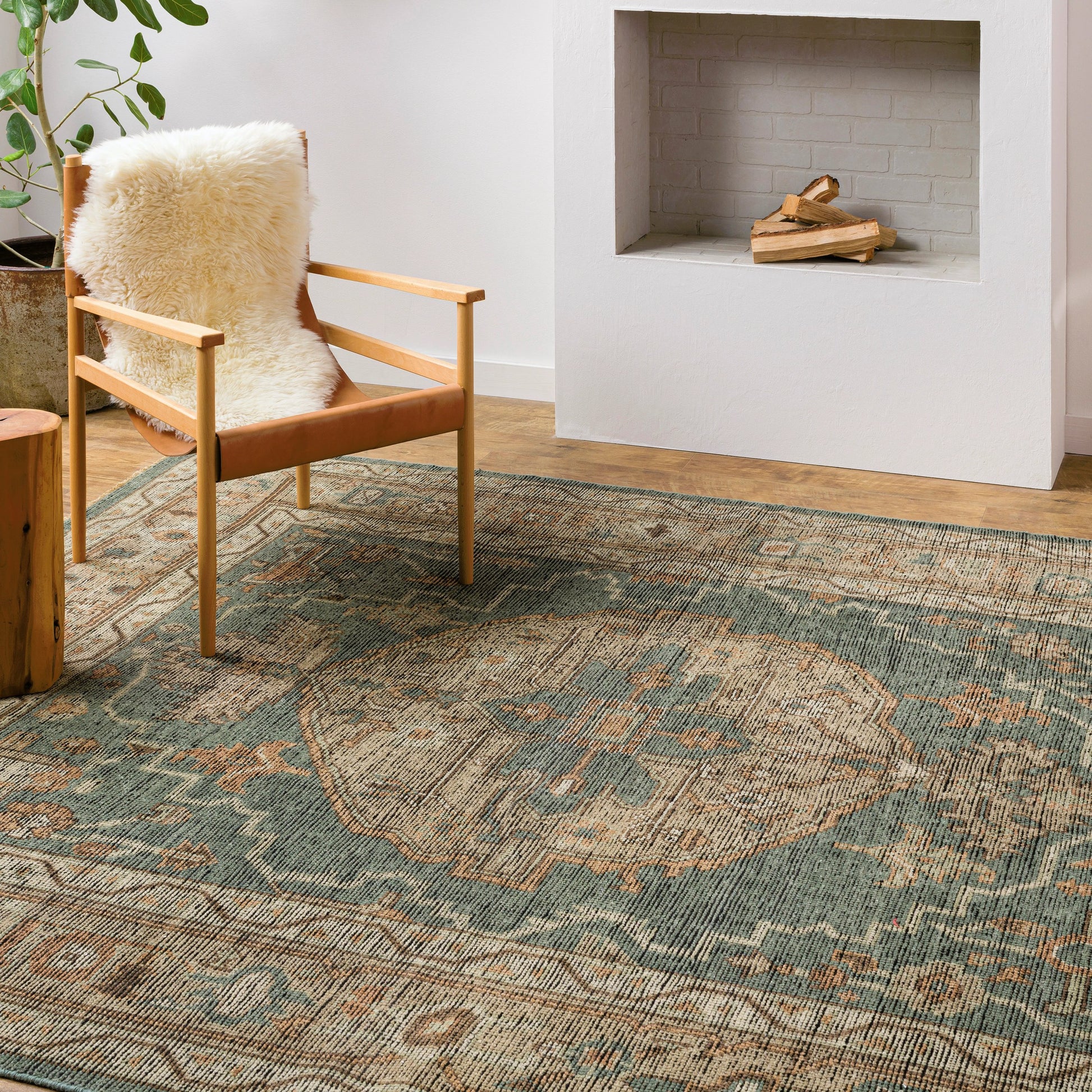 Reign REG-2304 Rug by Surya in dark green, beige, dusty sage, charcoal, tan. Made from unique in a unique style.