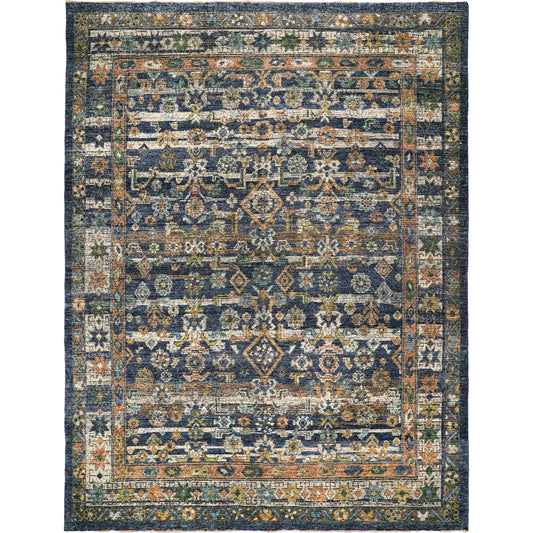 Reign Rug - 32636 by Surya in navy, sage, olive, oatmeal, brown. Made from main: 70% wool, main: 30% viscose in a unique style.