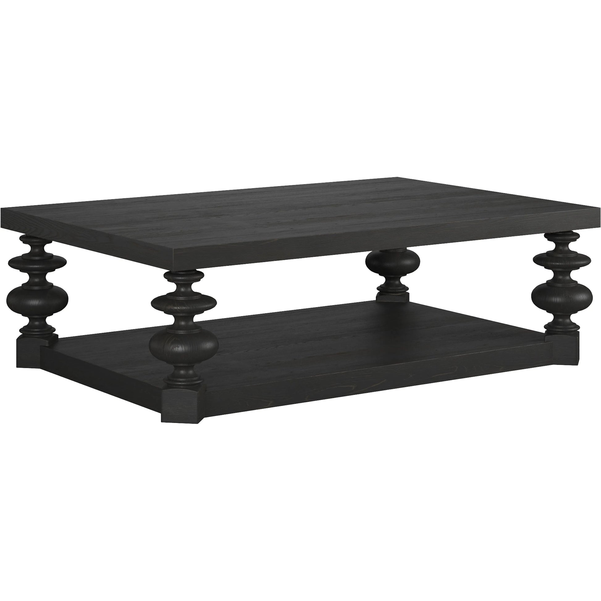 Atrium Rectangular Coffee Table by A.R.T. Furniture in hand rubbed black, undertones of brown. Made from unique in a traditional style.