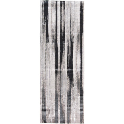 Micah Rug - 3338F by Feizy in black, silver, gray. Made from polyester, polypropylene in a unique style.