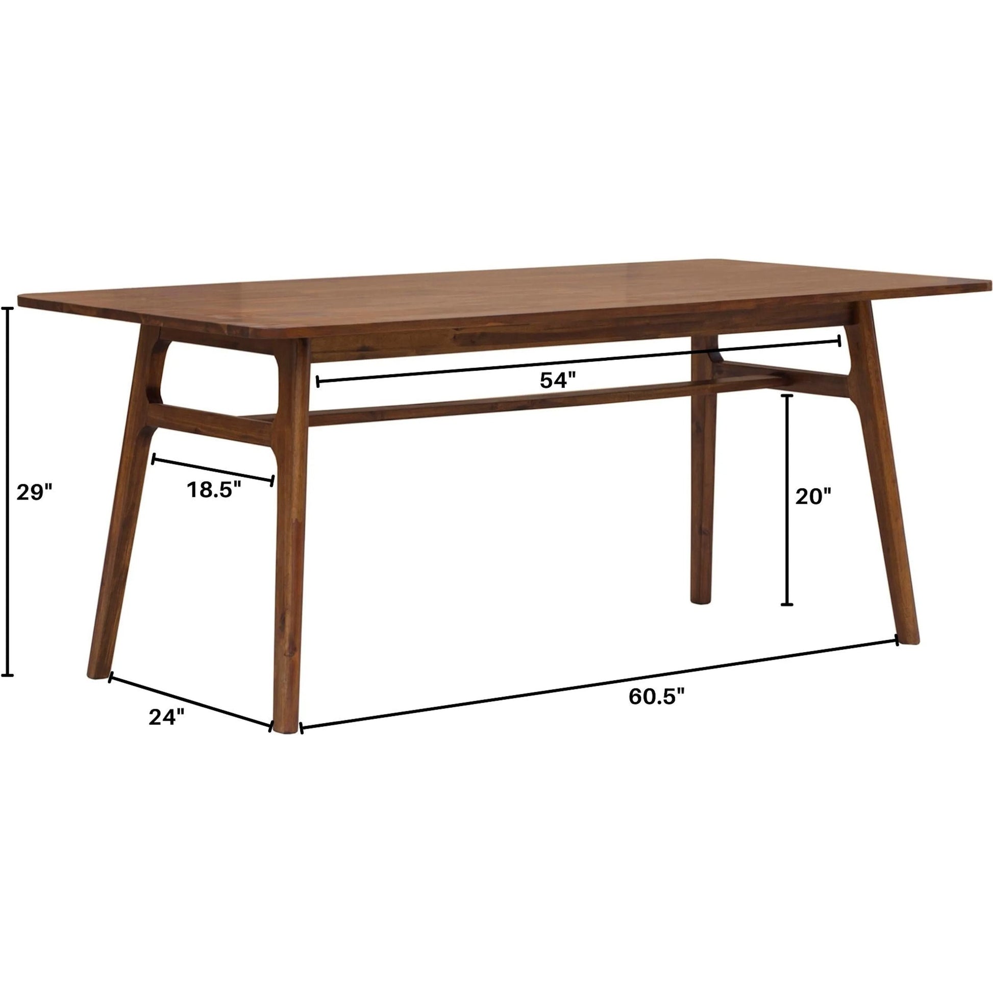 Remix Dining Table by LH Imports in brown. Made from solid acacia, veneer in a modern style.