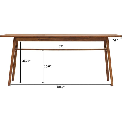 Remix Dining Table by LH Imports in brown. Made from solid acacia, veneer in a modern style.
