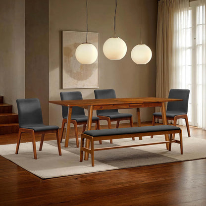 Remix Extension Dining Table (70"/86") by LH Imports in black. Made from acacia, beech, rubberwood in a traditional style.