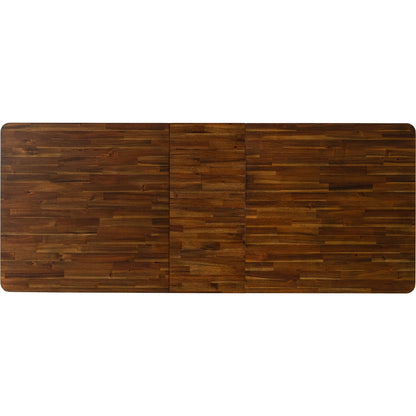 Remix Extension Dining Table (70"/86") by LH Imports in brown. Made from acacia, beech, rubberwood in a unique style.
