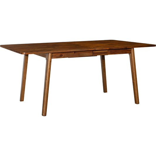 Remix Extension Dining Table (70"/86") by LH Imports in brown. Made from acacia, beech, rubberwood in a unique style.
