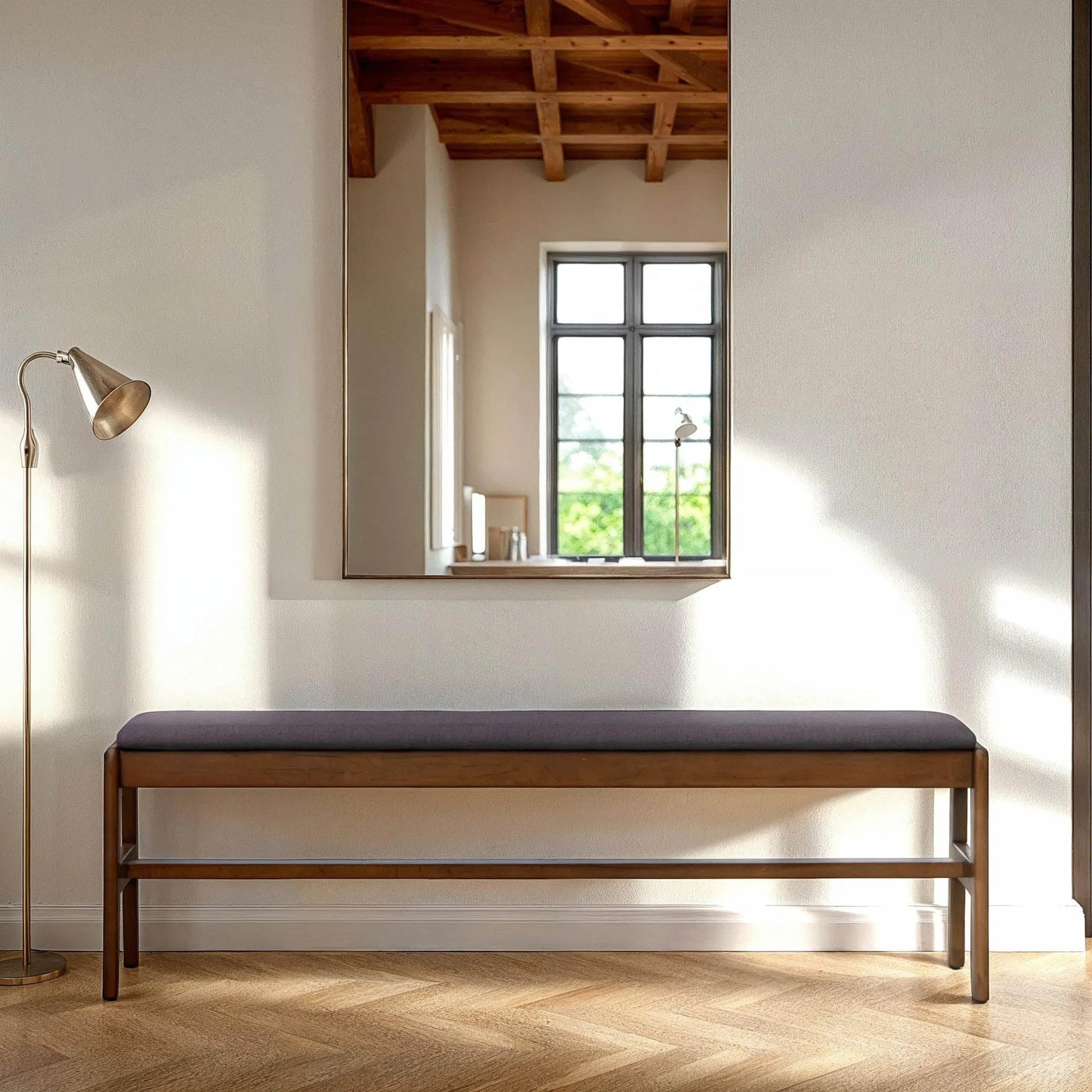 Remix Upholstered Bench by LH Imports. Made from unique in a modern style.