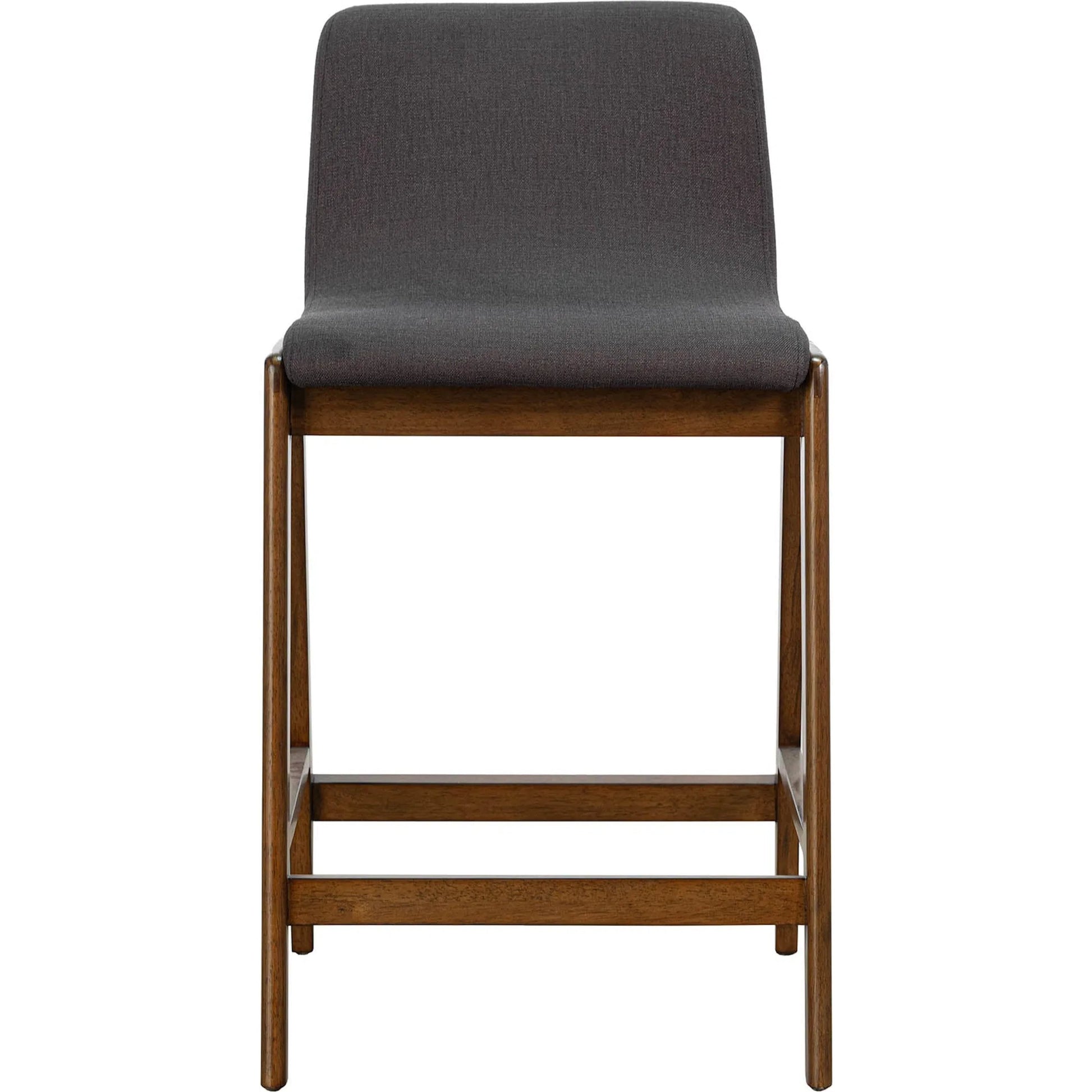Remix Counter Stool by LH Imports in estelle brown. Made from 100% polyester, solid rubber wood, laminated veneer lumber in a unique style.