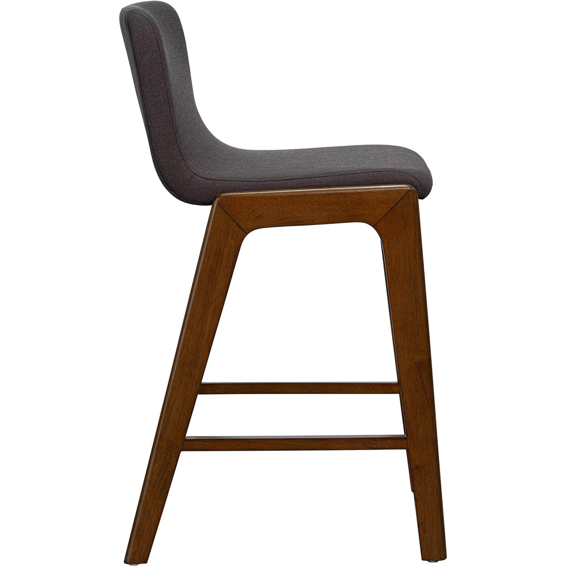 Remix Counter Stool by LH Imports in estelle brown. Made from 100% polyester, solid rubber wood, laminated veneer lumber in a unique style.