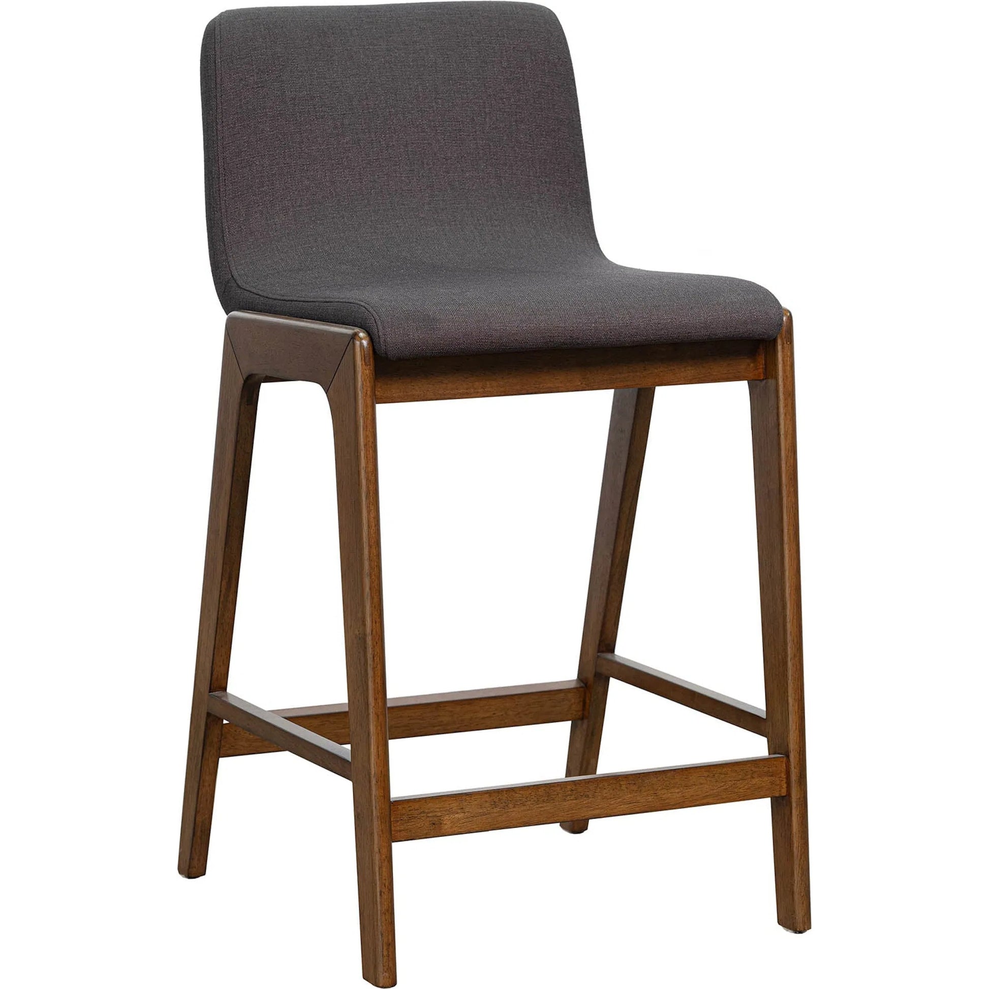 Remix Counter Stool by LH Imports in estelle brown. Made from 100% polyester, solid rubber wood, laminated veneer lumber in a unique style.