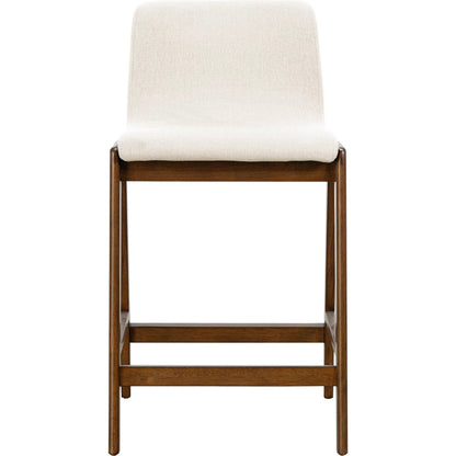 Remix Counter Stool by LH Imports in estelle brown. Made from 100% polyester, solid rubber wood, laminated veneer lumber in a unique style.