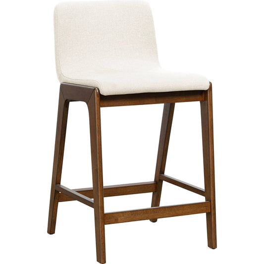 Remix Counter Stool by LH Imports in estelle brown. Made from 100% polyester, solid rubber wood, laminated veneer lumber in a unique style.