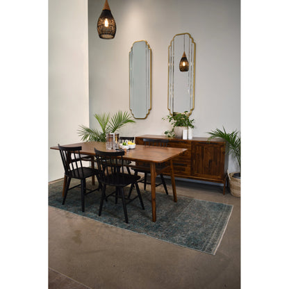 Remix Sideboard by LH Imports in brown and brown, black. Made from metal handle, solid acacia, mdf acacia veneer in a modern style.