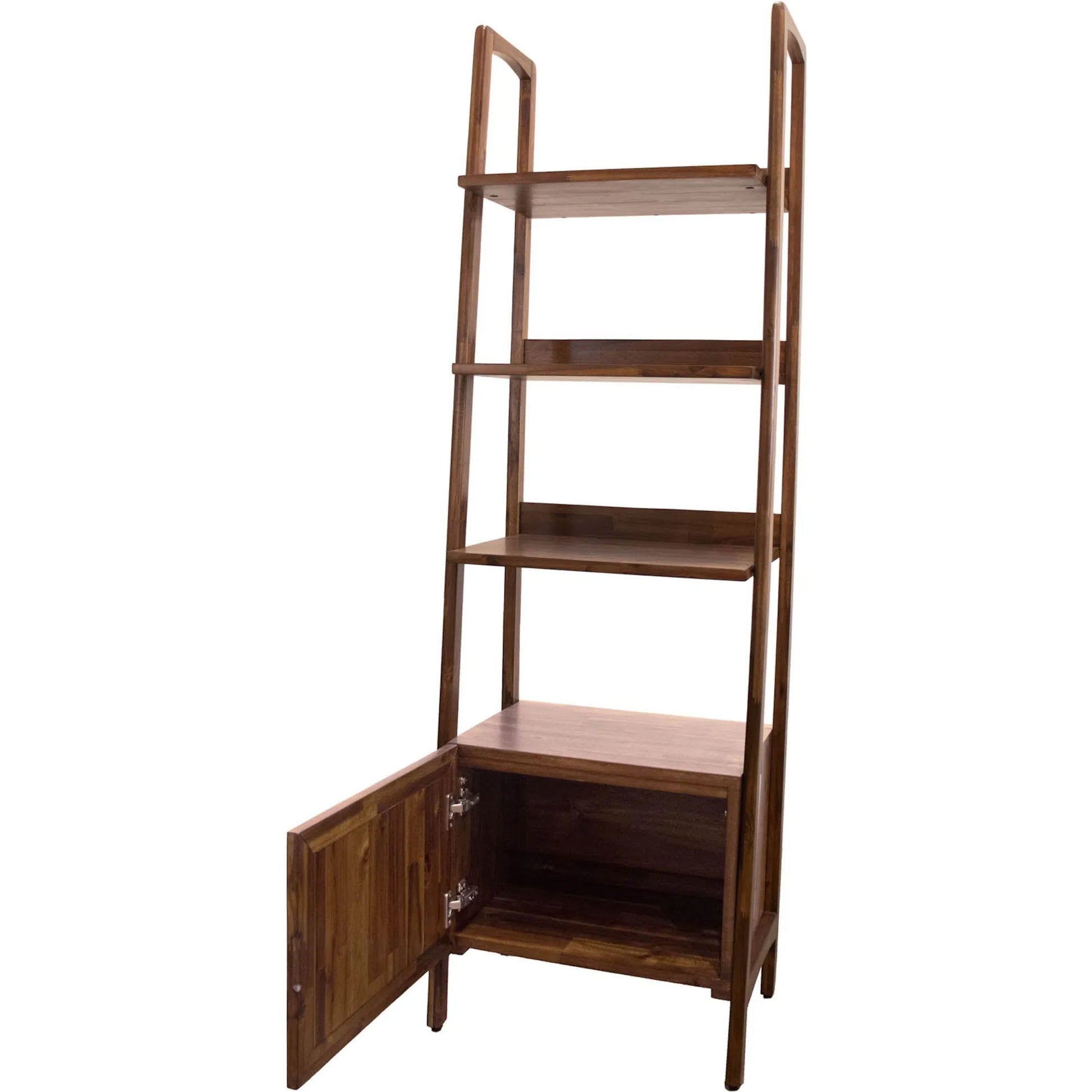 Remix 1-Door Bookcase by LH Imports in brown and estelle brown, polish. Made from solid acacia, mdf carb p2, acacia veneer, solid hardwood in a unique style.