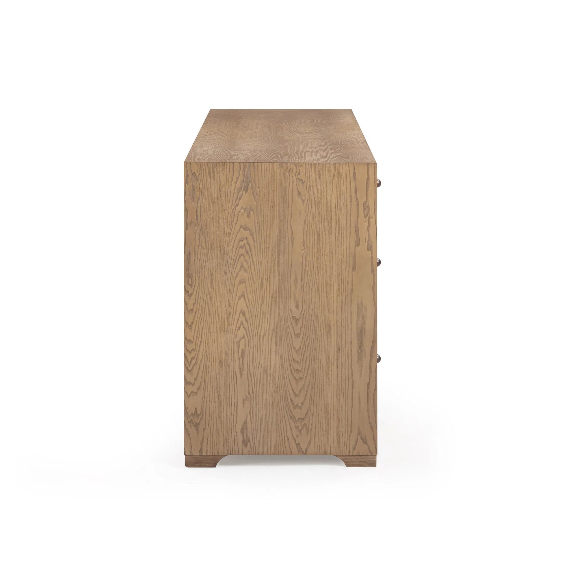 Laurentis Light Taupe Suede Wood 6-Drawer Dresser by TOV Furniture in natural. Made from ash, ash veneer, mdf in a unique style.