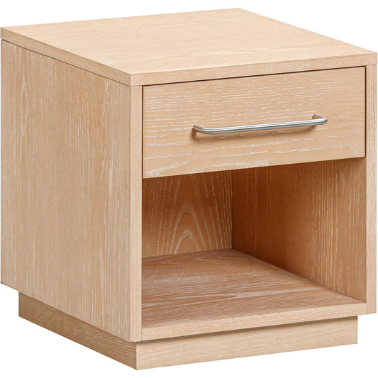 Marlow Wood Nightstand With Drawer by TOV Furniture. Made from acacia, ash veneer, mdf in a unique style.