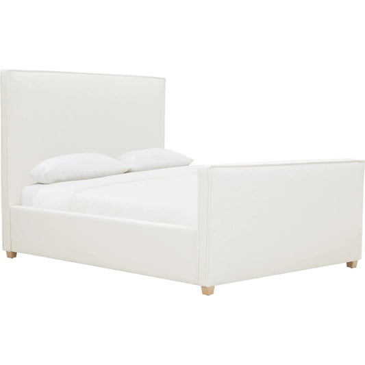 Bristol Park Contract-Grade Fabric Upholstered Bed by TOV Furniture in ivory. Made from ash wood, plywood, polyester in a unique style.