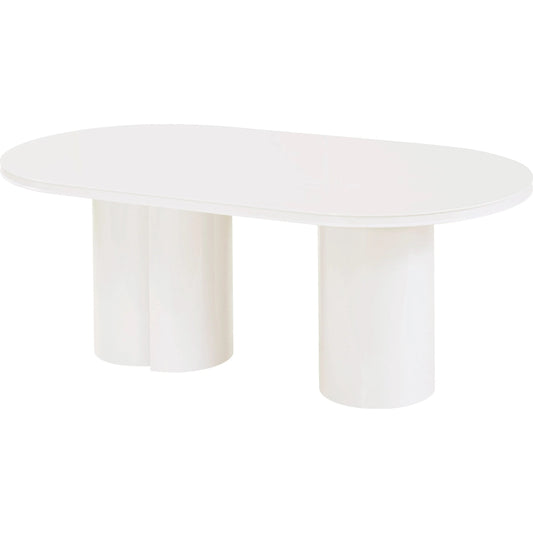 Elora Lacquer Oval Dining Table by TOV Furniture. Made from mdf, plywood in a unique style.