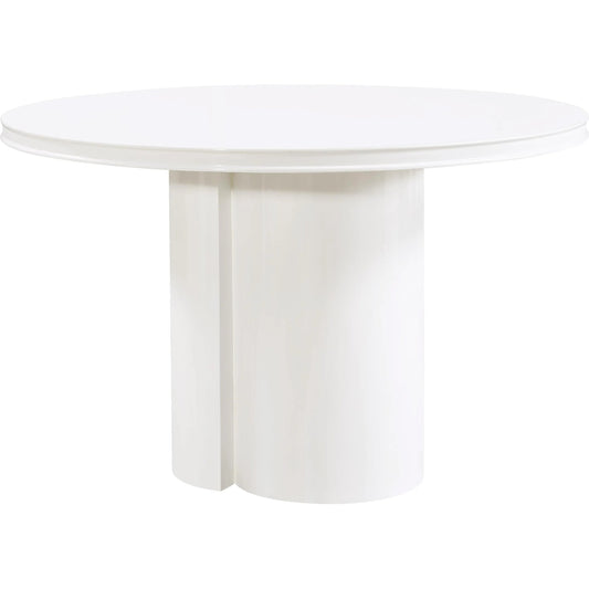 Elora Lacquer Round Dining Table by TOV Furniture. Made from mdf, plywood in a unique style.