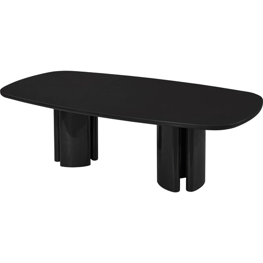 Zola Lacquer Oval Dining Table by TOV Furniture. Made from mdf in a unique style.