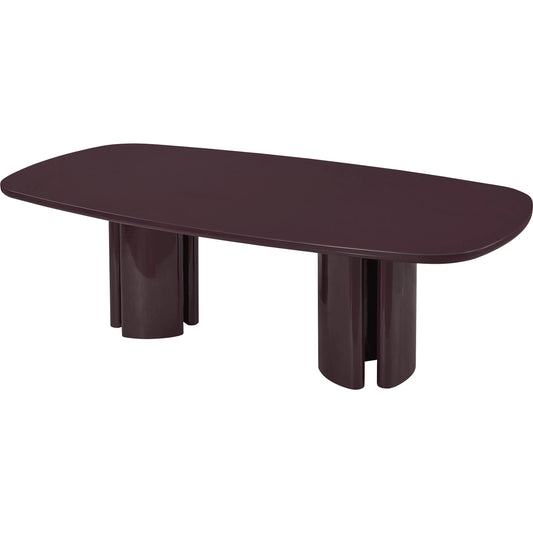 Zola Lacquer Oval Dining Table by TOV Furniture. Made from mdf in a unique style.