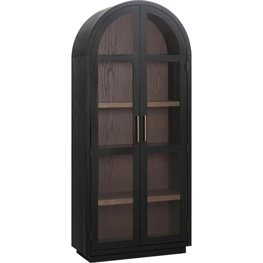 Marlow Wood Display Cabinet by TOV Furniture. Made from acacia, ash veneer, mdf, nickel in a unique style.
