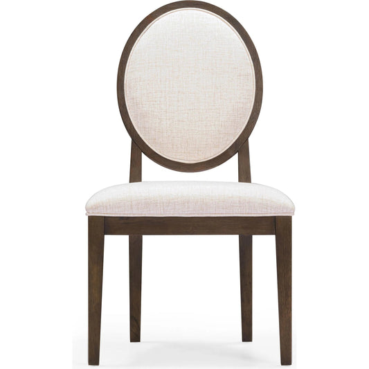 Mila Dark Performance Dining Chair (Set of 2) by TOV Furniture in beige, brown. Made from fabric, foam, rubberwood in a unique style.