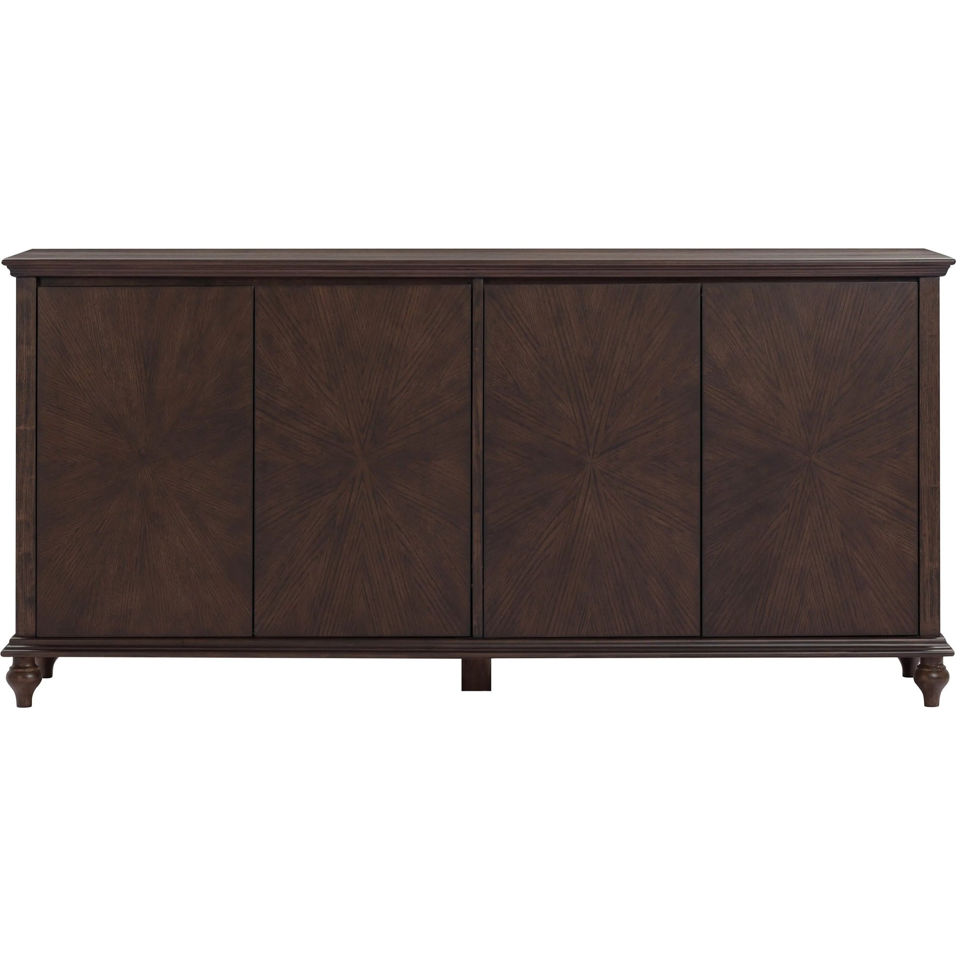 Mila Dark Sideboard by TOV Furniture in brown. Made from ash veneer, mdf, rubberwood in a unique style.