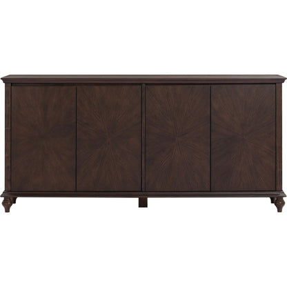Mila Dark Sideboard by TOV Furniture in brown. Made from ash veneer, mdf, rubberwood in a unique style.