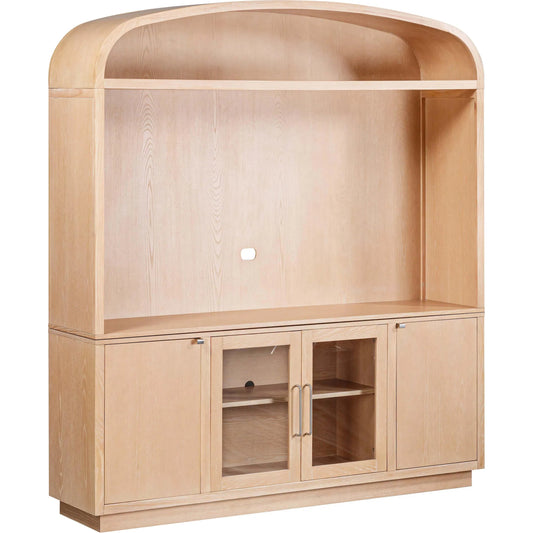 Marlow Wood Entertainment Center by TOV Furniture. Made from acacia, ash veneer, mdf in a unique style.