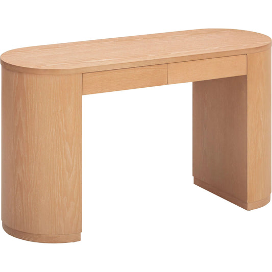 Marlow Wood 2-Drawer Writing Desk by TOV Furniture. Made from acacia, ash veneer, mdf, nickel in a unique style.