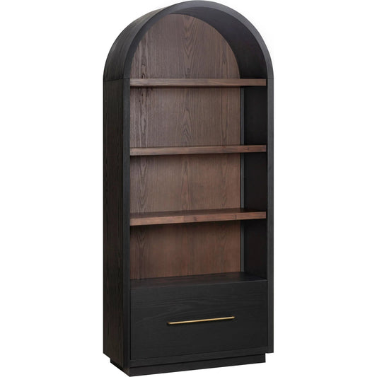 Marlow Wood Bookcase With File Drawer by TOV Furniture. Made from acacia, ash veneer, mdf, nickel in a unique style.