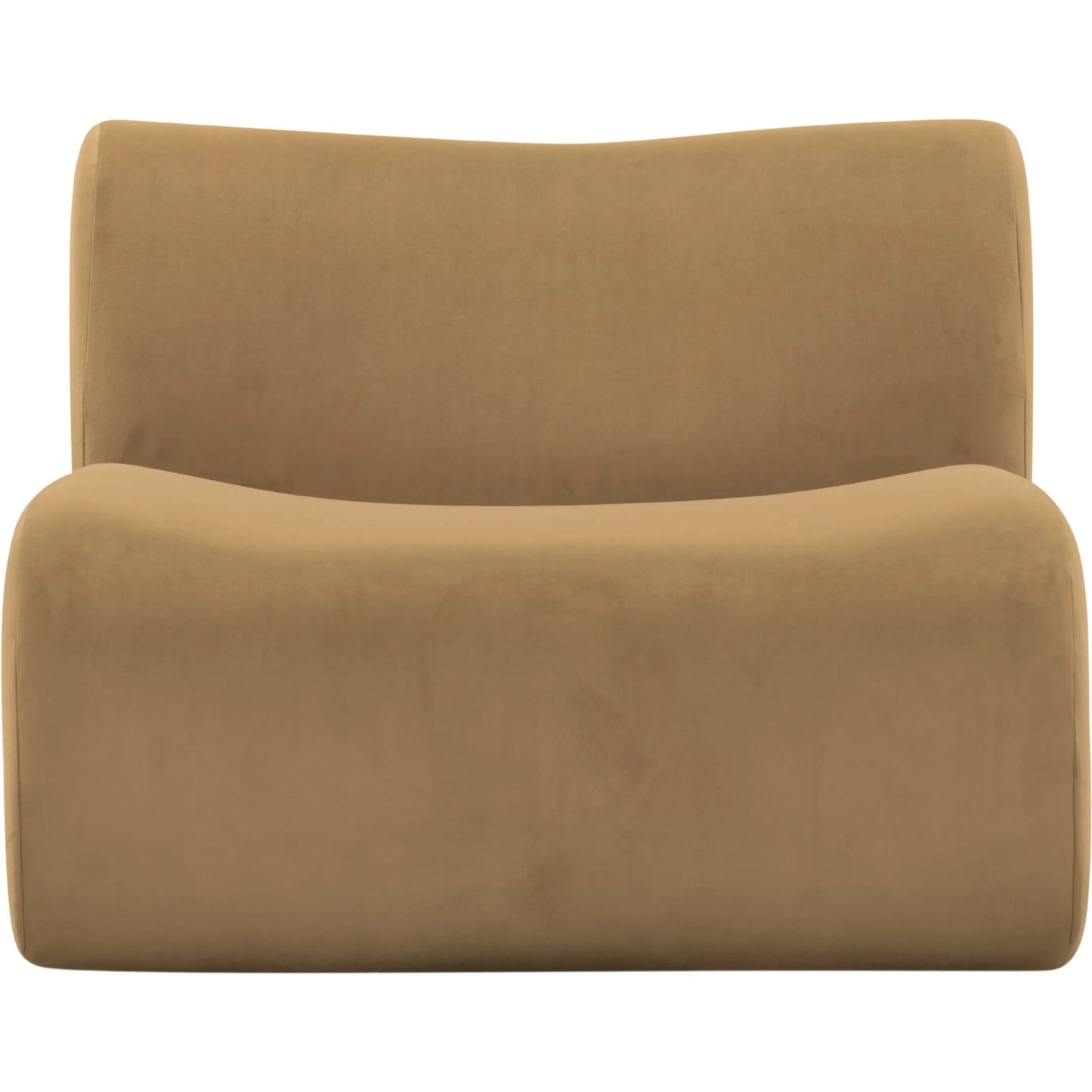 001 SI-2532723 | Primary Silo | Zenith Latte Performance Velvet Armless Chair by TOV Furniture in brown. Made from fabric, plywood, rubberwood in a unique style.