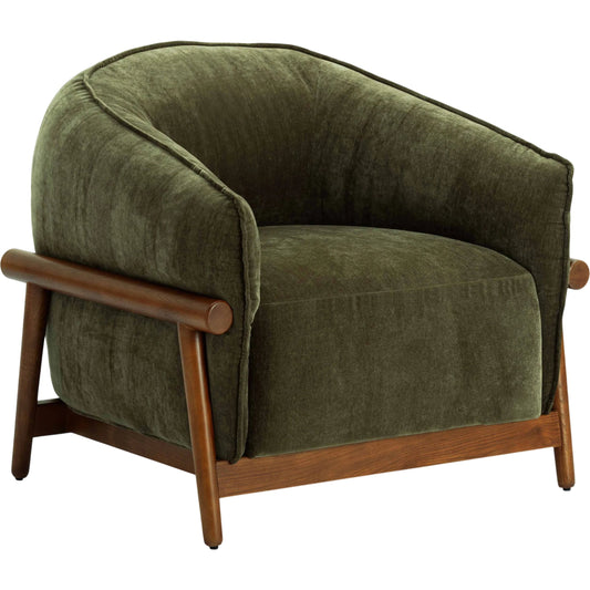 Piedmont Upcycled Contract-Grade Accent Chair by TOV Furniture. Made from ash, chenille, plywood in a unique style.