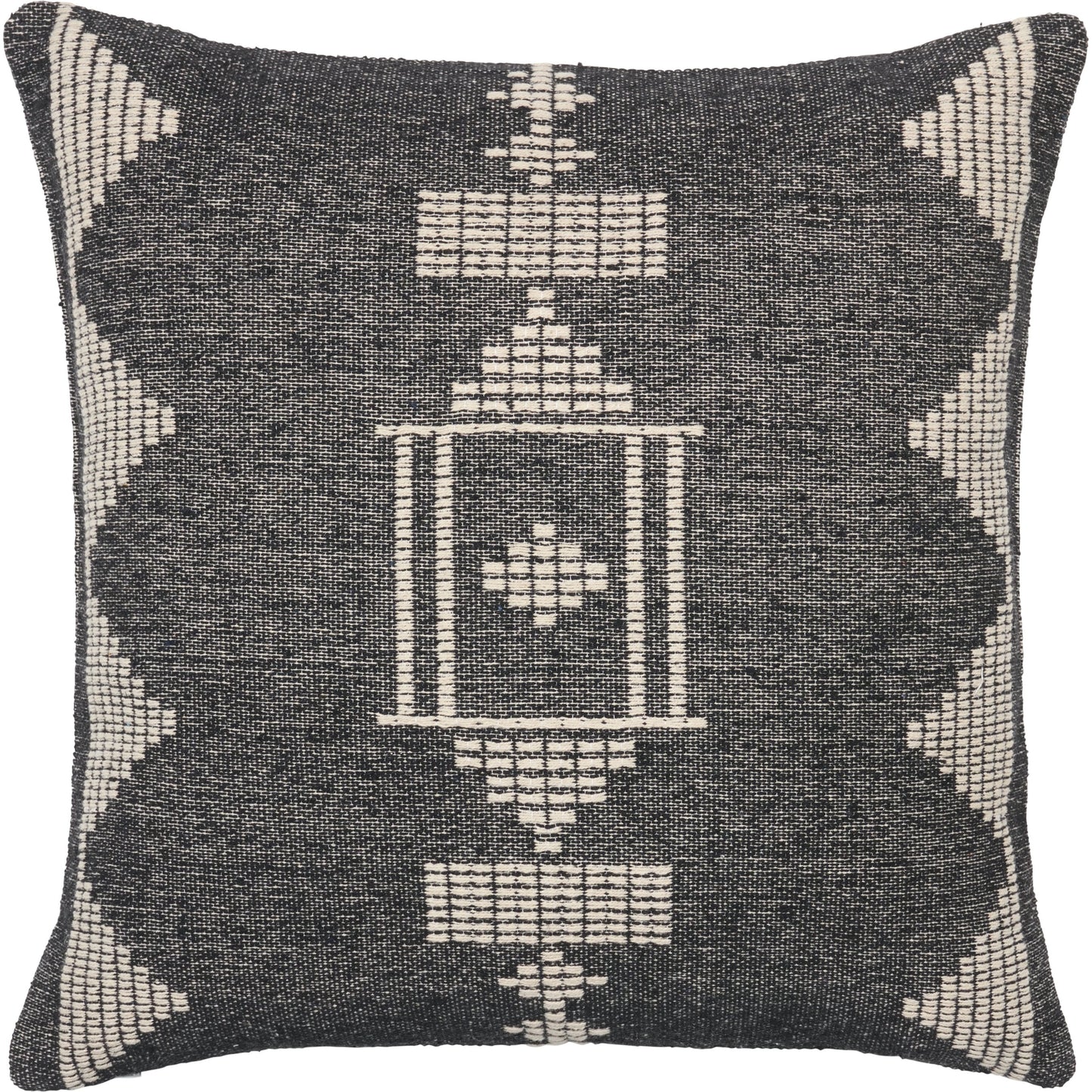 001 SI-2062251,SI-2062252 | Primary Silo | Renata REN02 Pillow by Jaipur Living in black, cream. Made from 100% cotton in a traditional style.