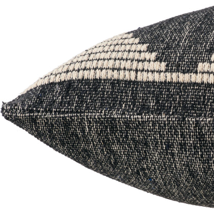 Renata REN02 Pillow by Jaipur Living in black, cream. Made from 100% cotton in a traditional style.