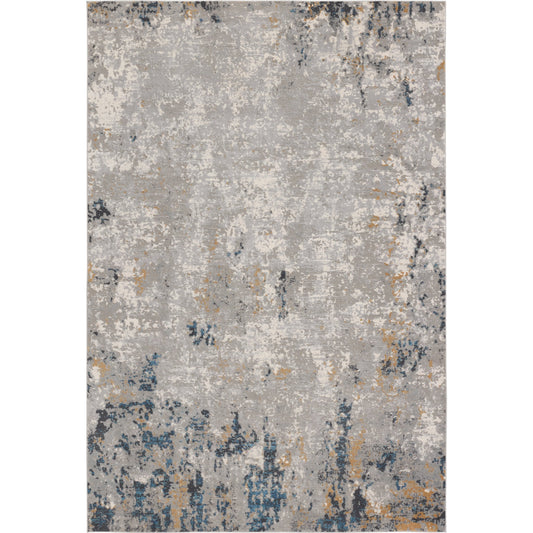 Requiem REQ03 Rug by Jaipur Living in silver, blue. Made from 50% polyester, 50% viscose in a unique style.