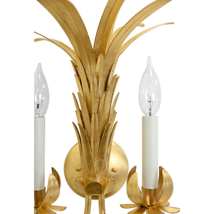 Reseda Palm Spray Two Arm Tole Wall Sconce by Worlds Away. Made from unique in a modern style.