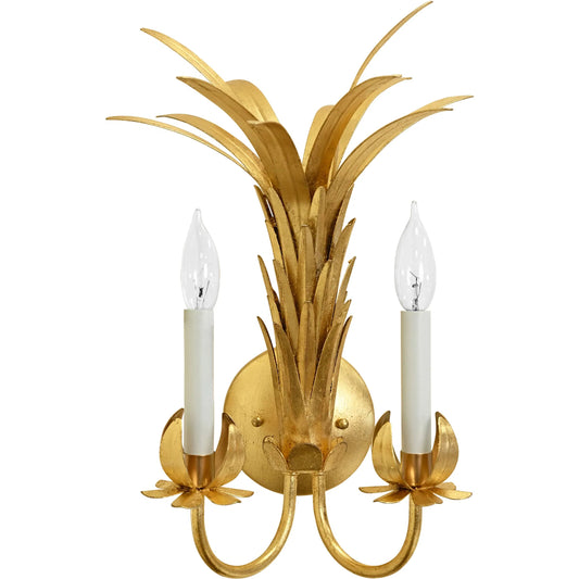 Reseda Palm Spray Two Arm Tole Wall Sconce by Worlds Away. Made from unique in a modern style.