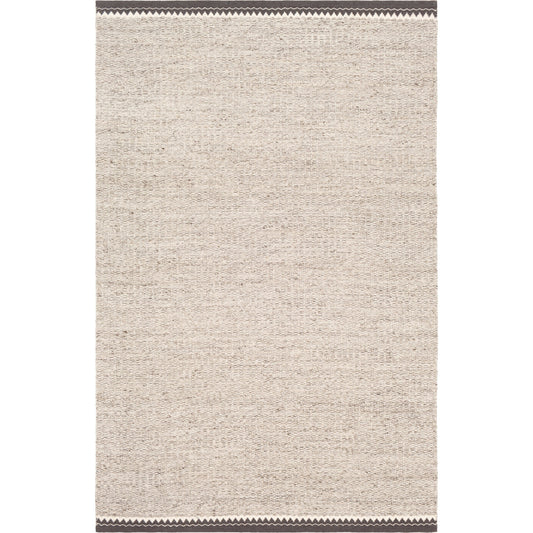 Retro Rug - 23872 by Livabliss in light gray, ivory, charcoal. Made from 80% new zealand wool, 20% cotton in a unique style.