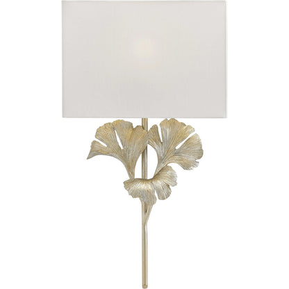 Gingko Wall Sconce by Currey and Company. Made from wrought iron in a traditional style.