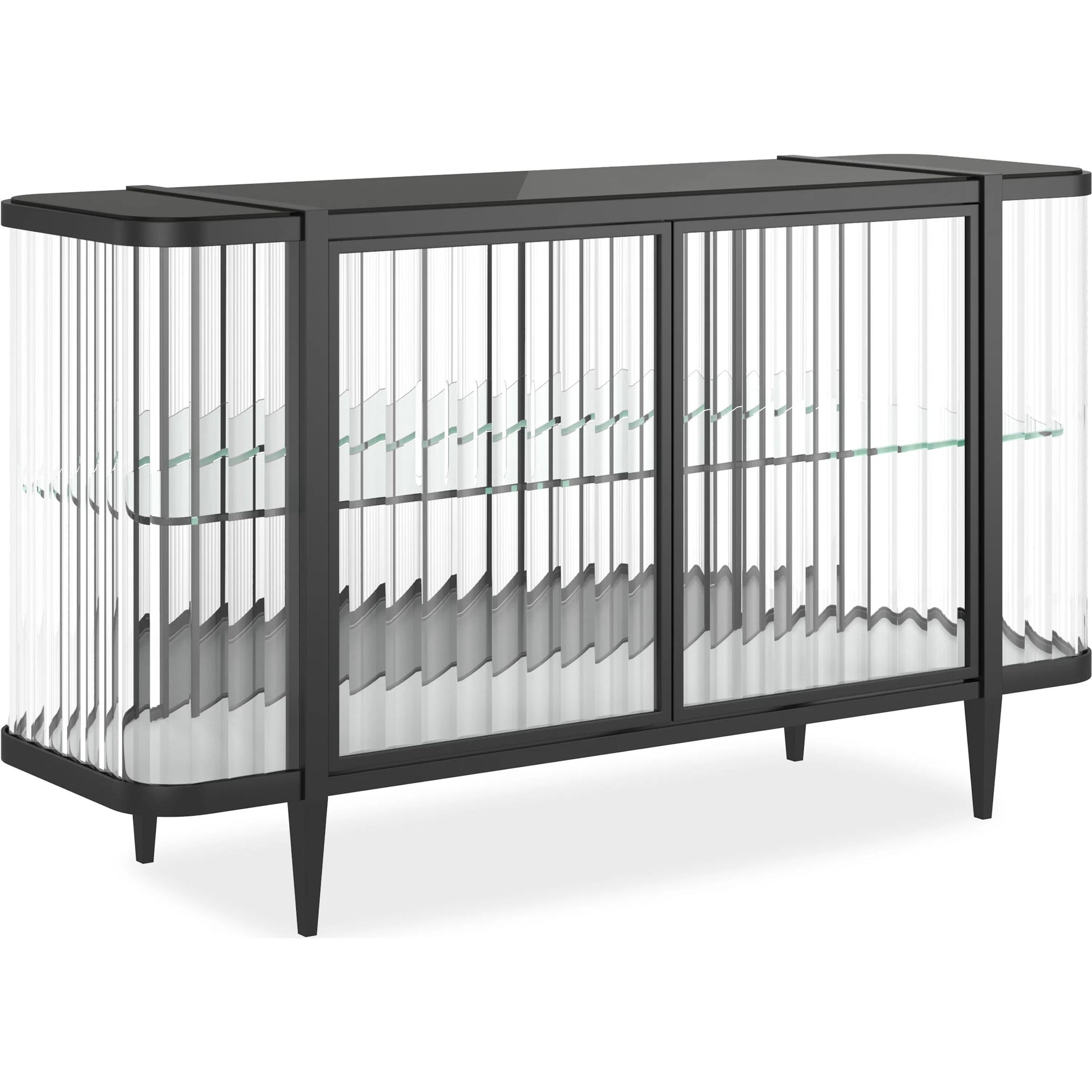 Stop and Stare Console by Caracole. Made from metal, glass, acrylic in a unique style.