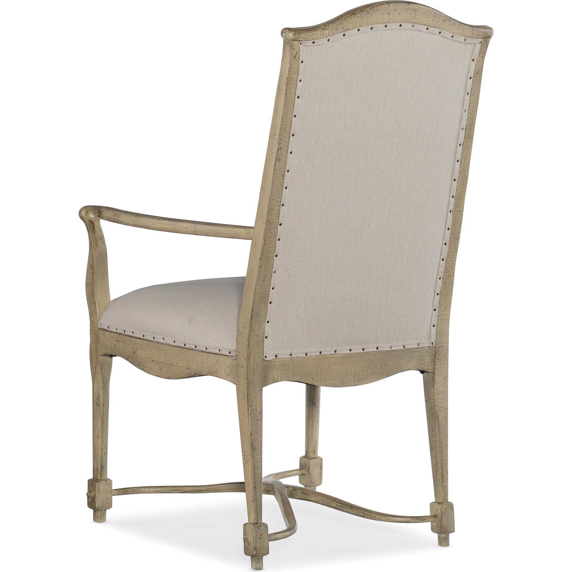 Ciao Bella Upholstered Arm Chair (Set of 2) by Hooker Furniture in beige. Made from fabric, nailheads in a traditional style.