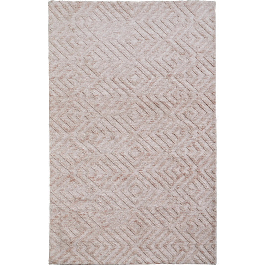 Colton Diamond Rug - 8792F by Feizy in pink, ivory. Made from polyester in a unique style.