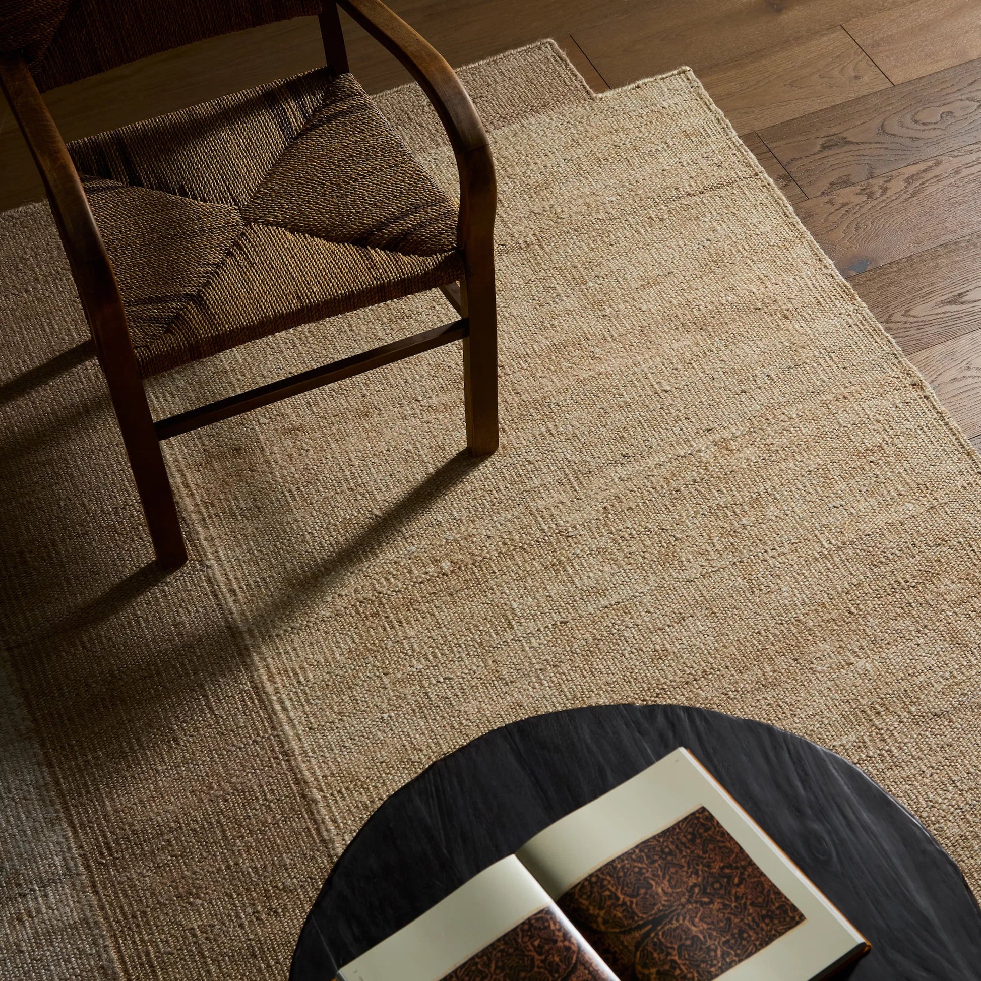 Refined Layers​ RFL03 Rug by Jaipur Living in tan, beige. Made from 100% jute in a unique style.