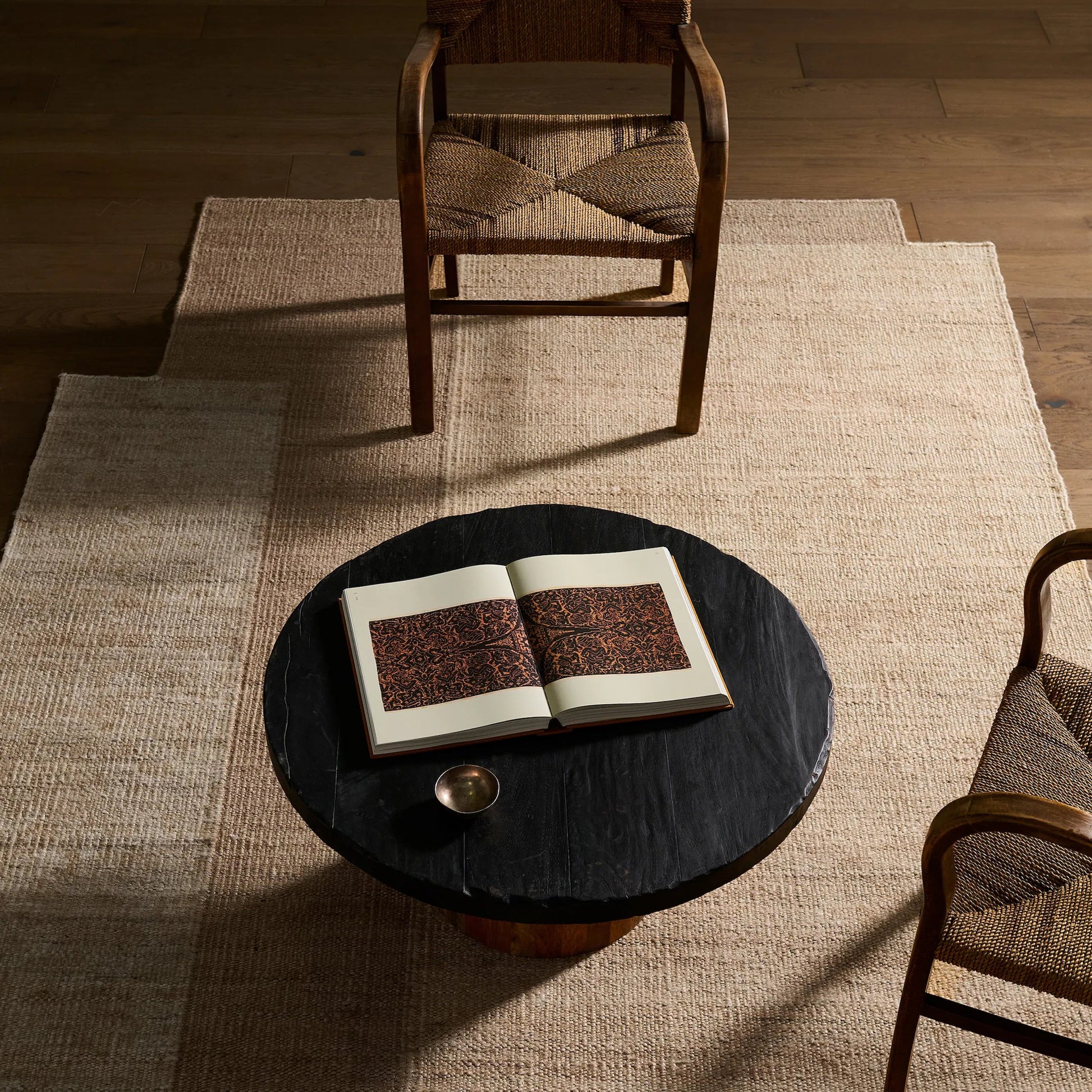 Refined Layers​ RFL03 Rug by Jaipur Living in tan, beige. Made from 100% jute in a unique style.