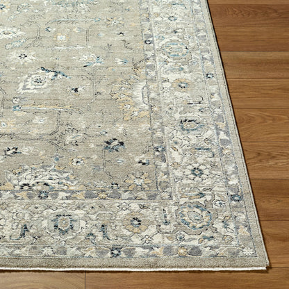 Reflection RFL-2304 Rug by Livabliss in ivory, medium gray, ink blue, beige. Made from polyester in a unique style.