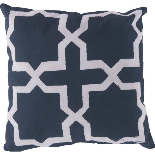 Rain Pillow - 13864 by Livabliss in navy, beige. Made from front: 100% polyester, back: 100% polyester in a modern style.