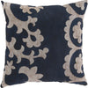 Navy, Beige / 18" x 18"