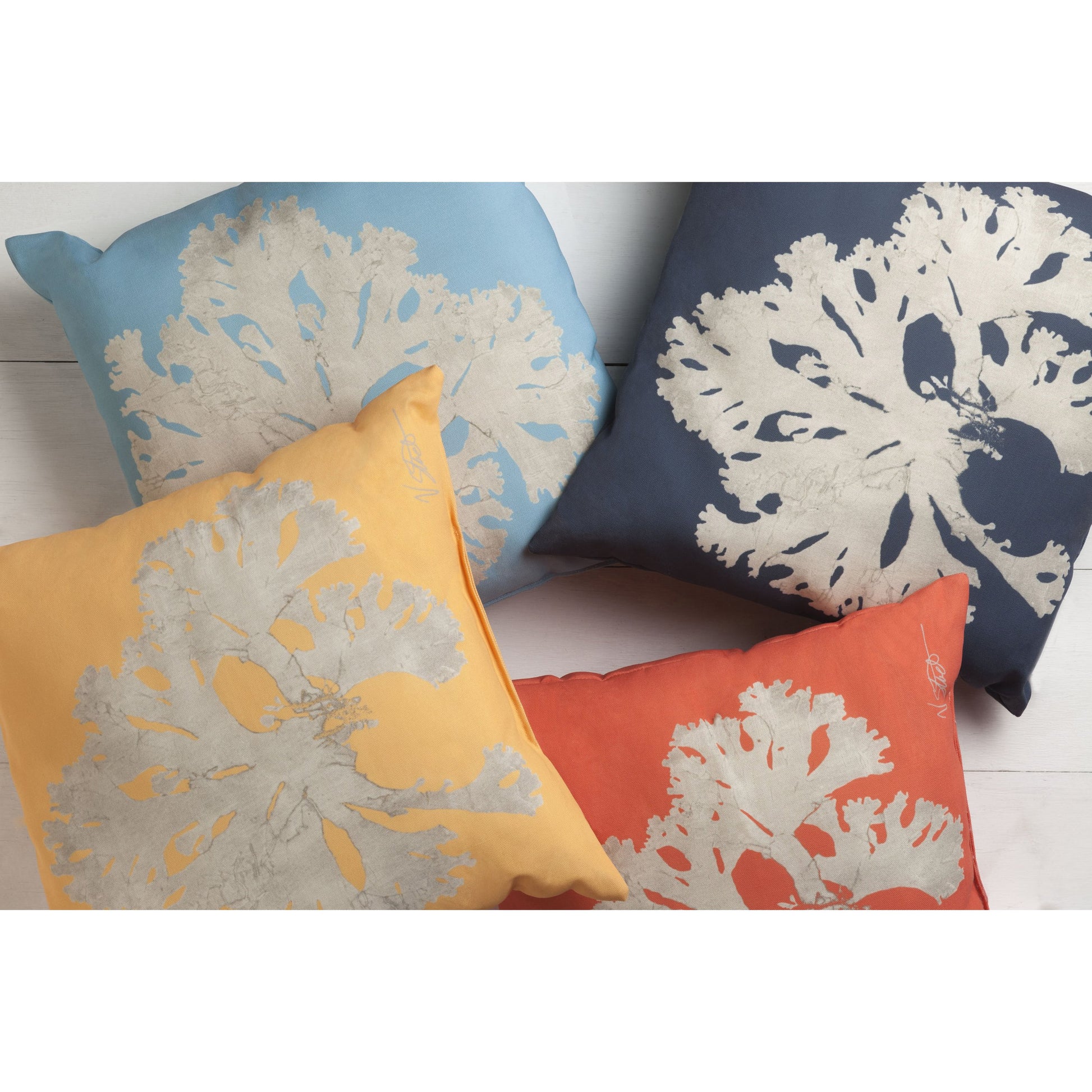 Rain Pillow - 28686 by Livabliss. Made from front: 100% polyester, back: 100% polyester in a coastal style.